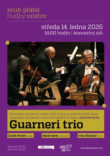 Guarneri trio | Slavnostní koncert k výročí ZUŠ Uničov